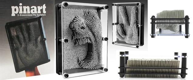 Ocelové otisky Pin Art 3D