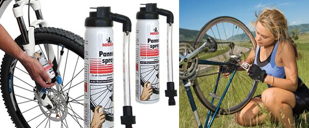 Sprej na opravu cyklo pneumatik