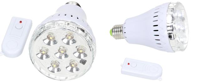 Žárovka na dálkové ovládání 7 LED JL-718-2