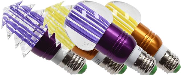LED tvarová RGB žárovka 3W na ovládání