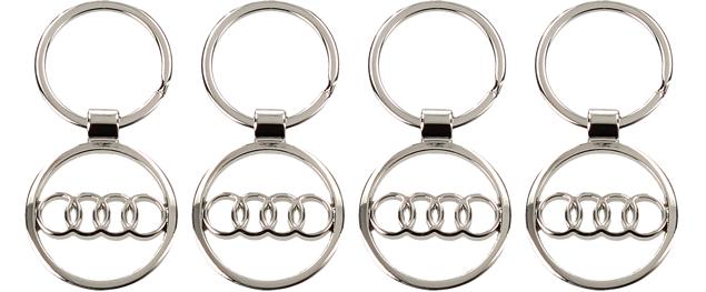Klíčenka - znak AUDI Chrom 3,5 cm