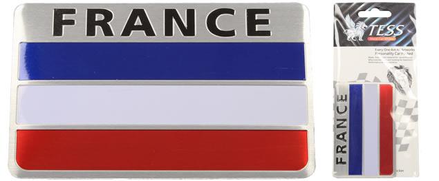 Kovová samolepka France 8cm x 5c…