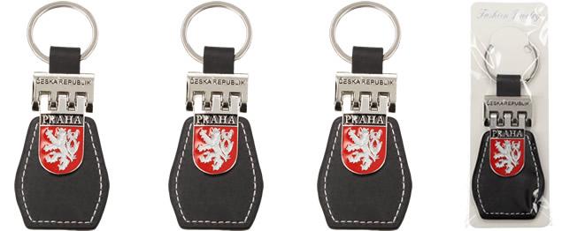Klíčenka Praha s koženkou a znak…