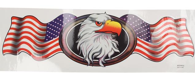 Samolepka USA orlice 44x14cm průhledná