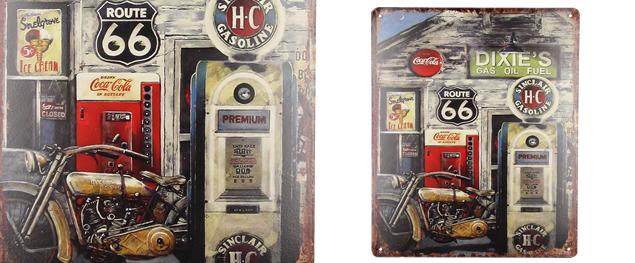 Plechová cedule Route 66 (25x33 cm) 