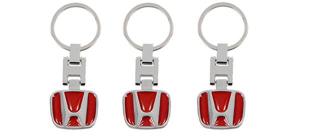 Klíčenka - znak Honda CHROM červená 3 cm
