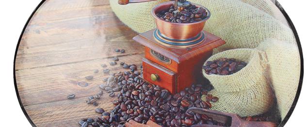 Prostírání na stůl oválné 40x28 cm Mlýnek a káva