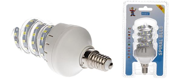 Úsporná žárovka Spiral led 9w E14