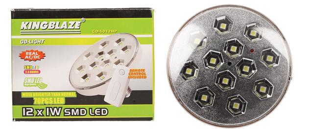 SMD LED světlo na dálkové ovládání 70 LED