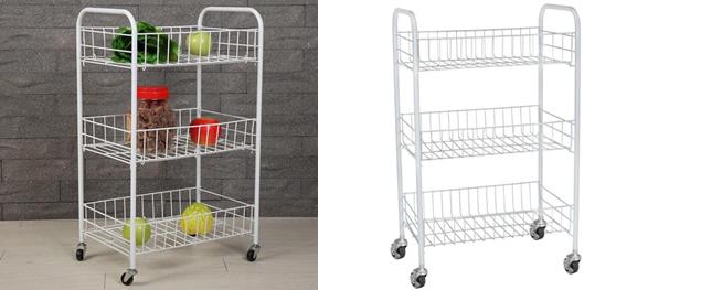 Bílý pojízdný vozík se 3 policem&hellip;