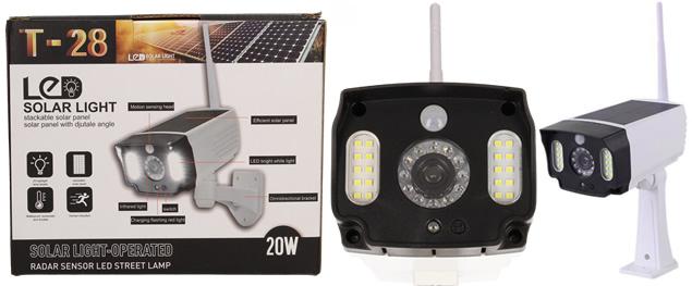 Imitace bezpečnostní kamery T-28 s LED solárním světlem