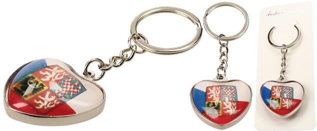 Klíčenka srdce státní znak a vlajka