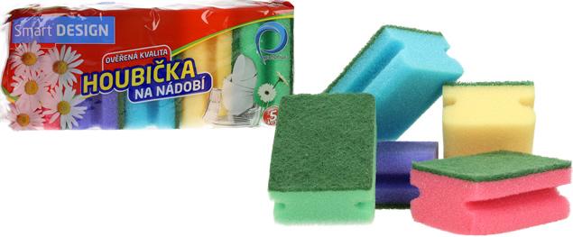 Oboustranná houbička na nádobí sada 5 kusů