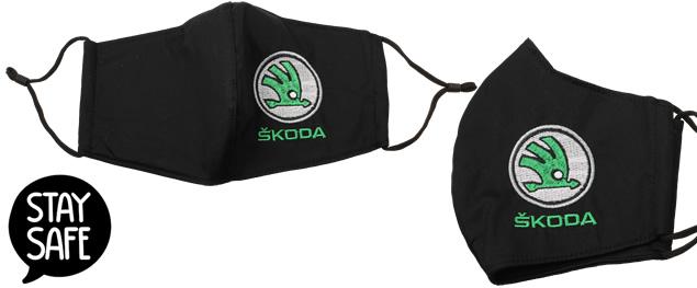 Rouška ŠKODA vyšívaná