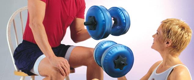 Fitness činky vodní