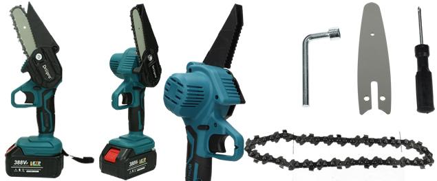 Akumulátorová ruční pila DrillPro 4 palce včetně 1 x 15000mAh baterie 388Vf 18V