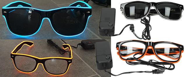 LED svítící brýle