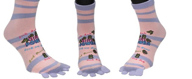 Ponožky Toe Socks Girl Power Růž…