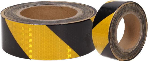 Reflexní lepící páska pruhy Žlut&hellip;