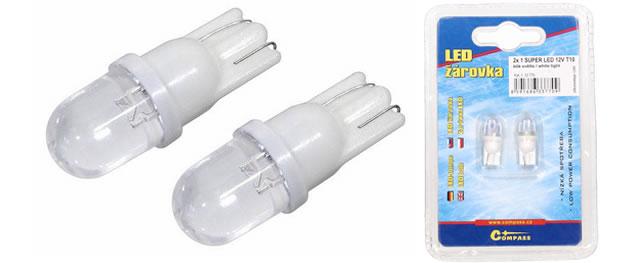 2x 1 Super Led 12V T10 bílá 2ks …