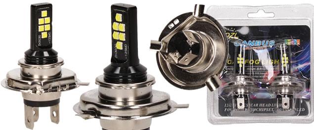 LED K9 autožárovka H4 6000K 85000lm 2x250W sada 2ks