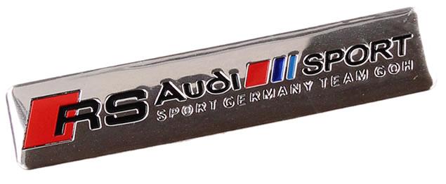 Kovová samolepka RS Audi Sport 12x3cm