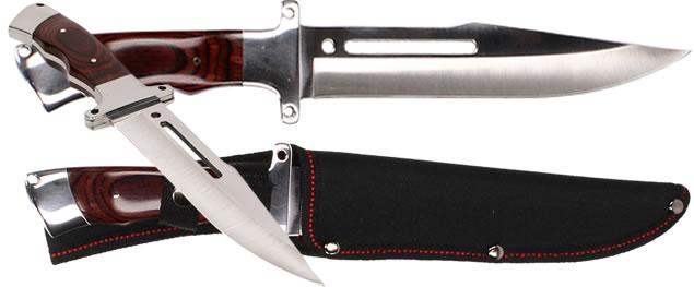 Hobby lovecký Velký nůž v pouzdře s dírou v čepeli 31cm