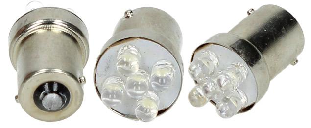 Bílá LED žárovka BA15s, jednopólová 5W sada 2ks 13SMD  HT-9010