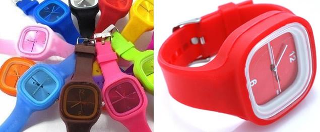 Silikonové hodinky Square