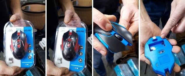 Bezdrátová myš DZL 2,4 GHz, 1600 DPI, USB přijímač