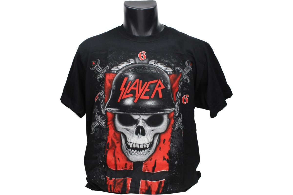 Tričko lebka v helmě Slayer