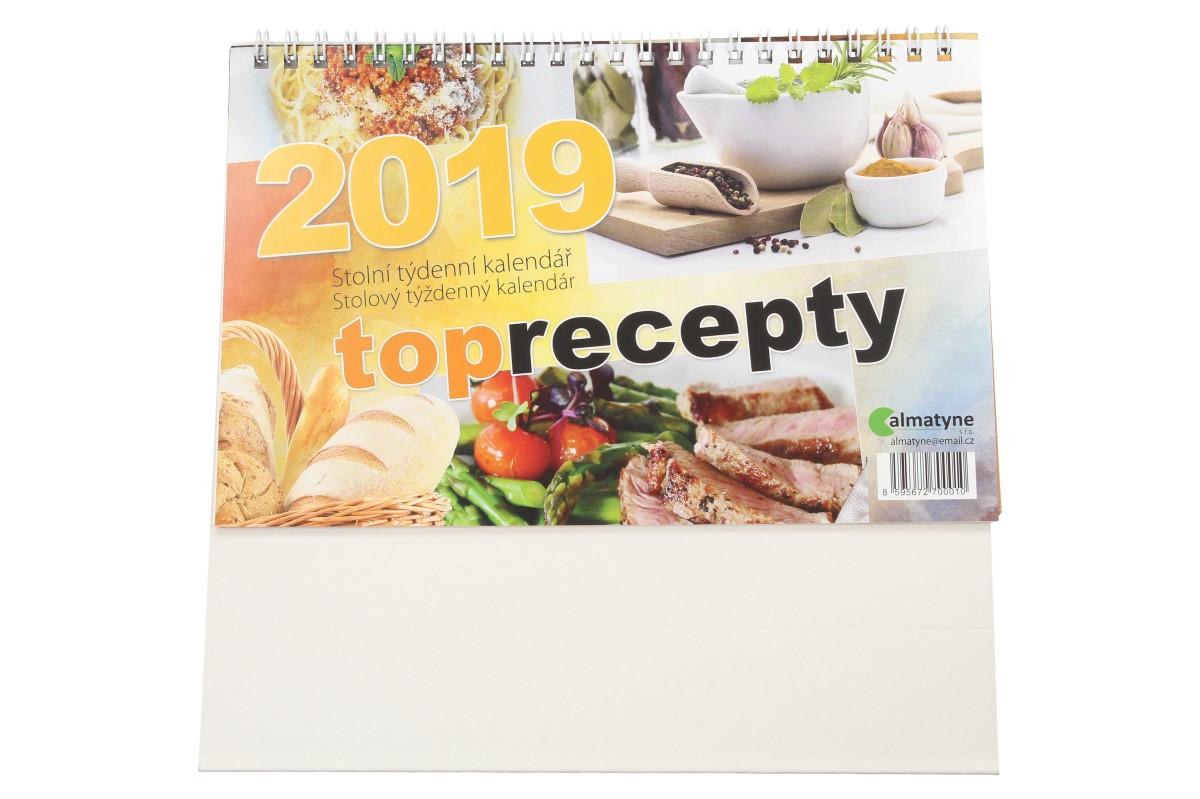Top recepty kalendář 2019 20 x 21,5 cm