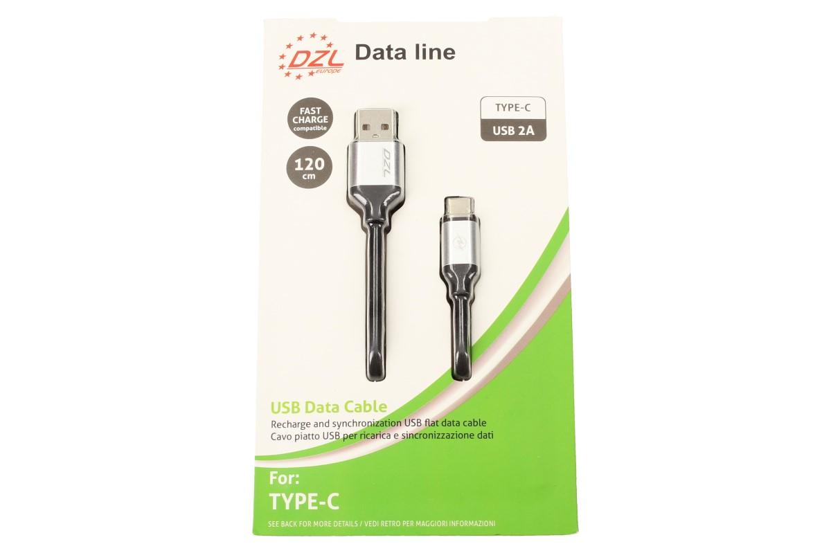 Nabíjecí kabel DZL 2A USB/ USB typ-C 120 cm