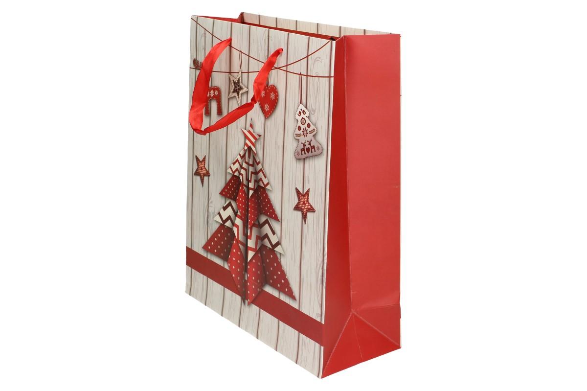 Vánoční dárková taška stromeček 32x26 cm