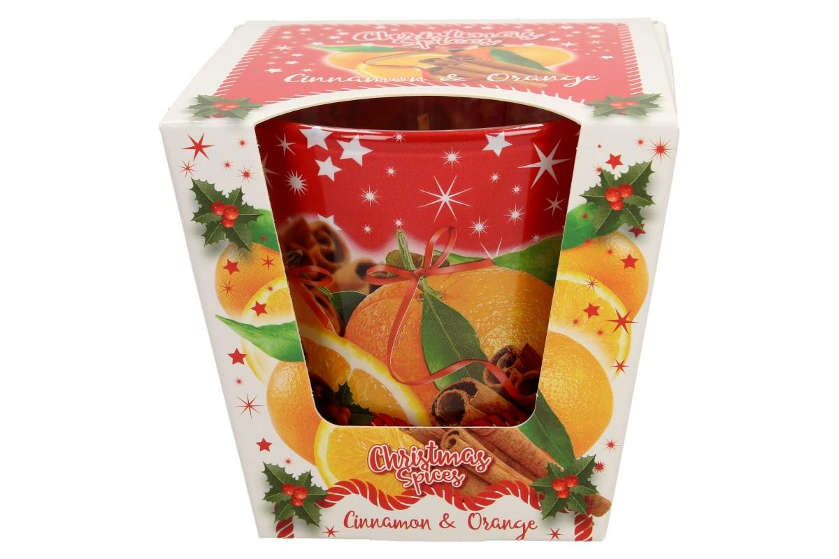 Vonná svíčka Christmas spices skořice a pomeranč