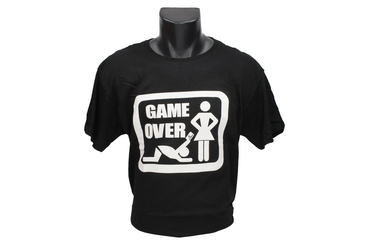 Tričko Game Over - bílý nápis