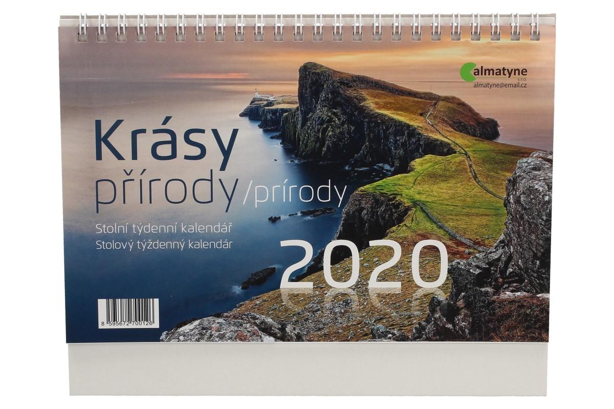 Kalendář 2020 Krásy přírody 22 x 17 cm