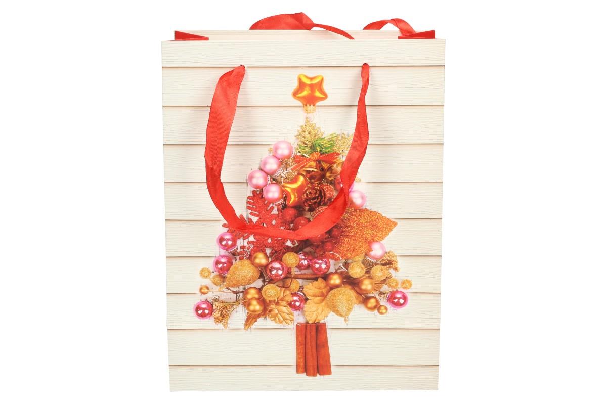Dárková taška Vánoční stromek 23x18 cm.