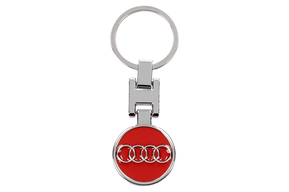 Klíčenka - znak Audi CHROM červená 3 cm