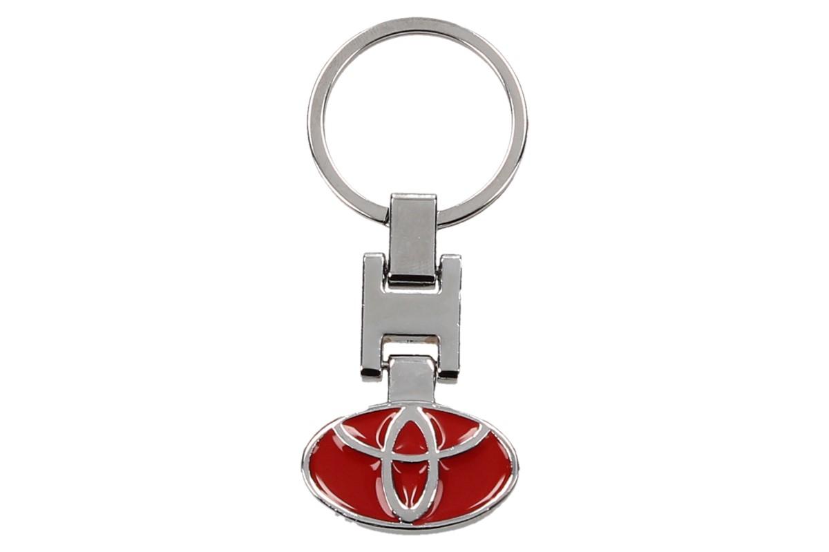 Klíčenka - znak Toyota CHROM červená 3 cm