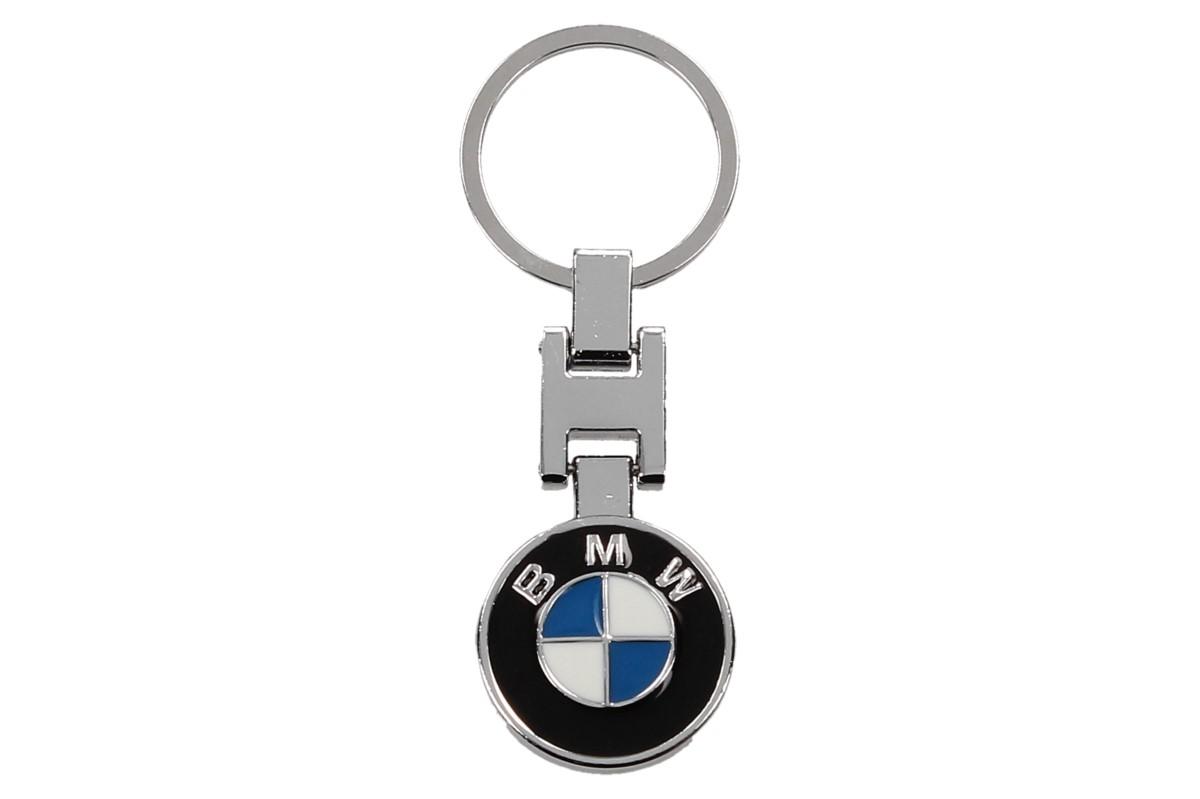 Klíčenka - znak BMW CHROM černá 3 cm