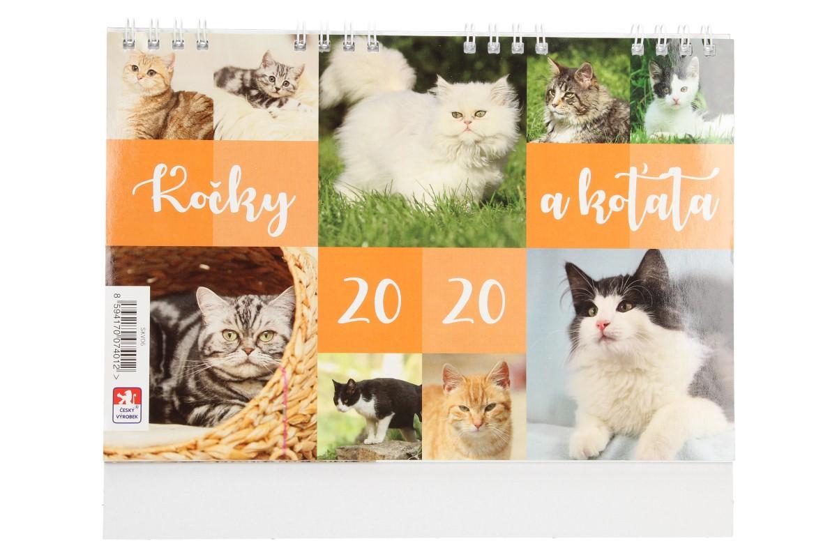 Kalendář 2020 Kočky a koťata 22 x 17 cm