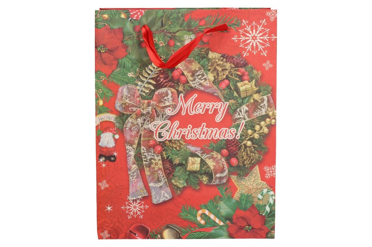 Dárková vánoční taška Merry Christmas 23x18 cm