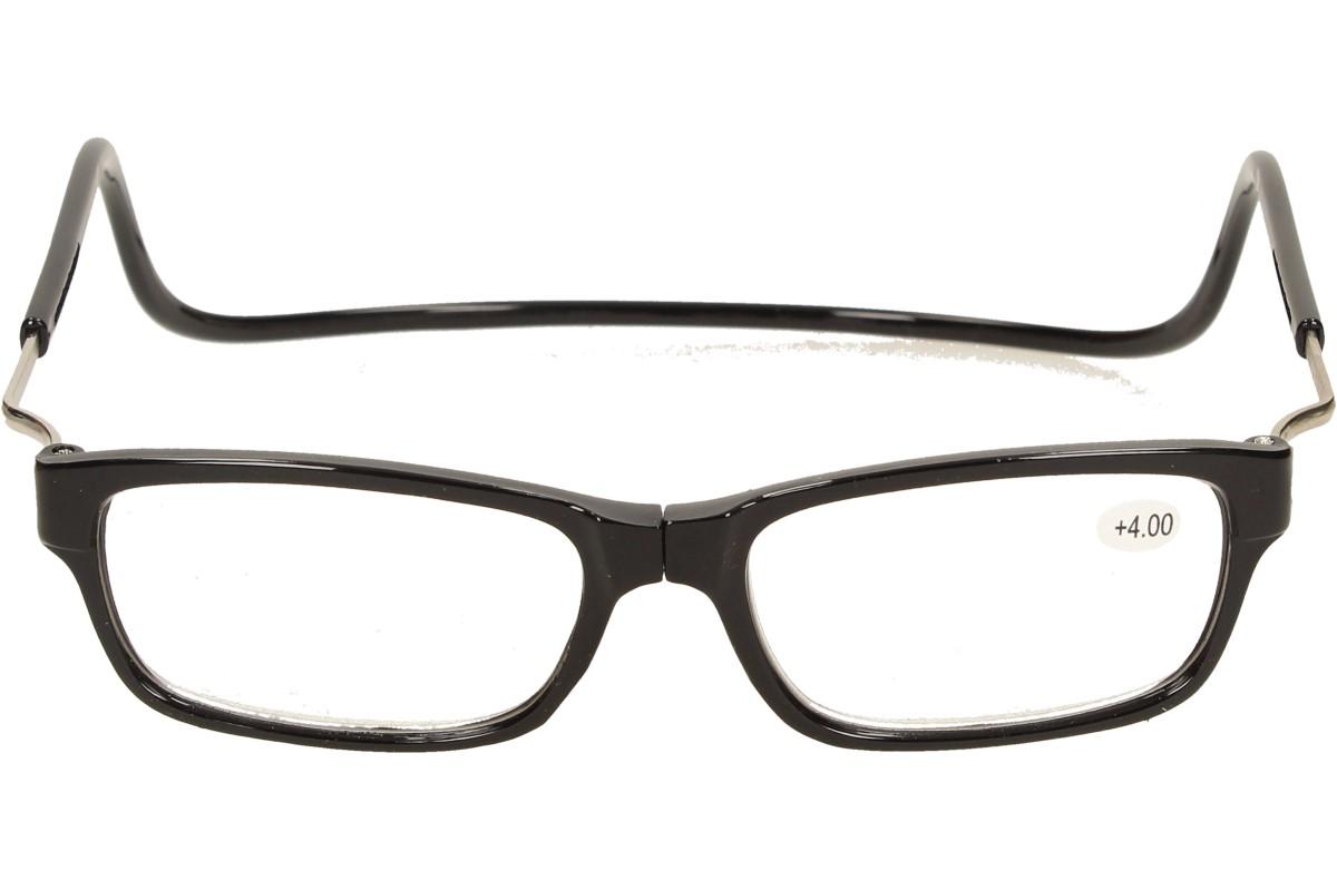 Dioptrické brýle s magnetem černé +4,00