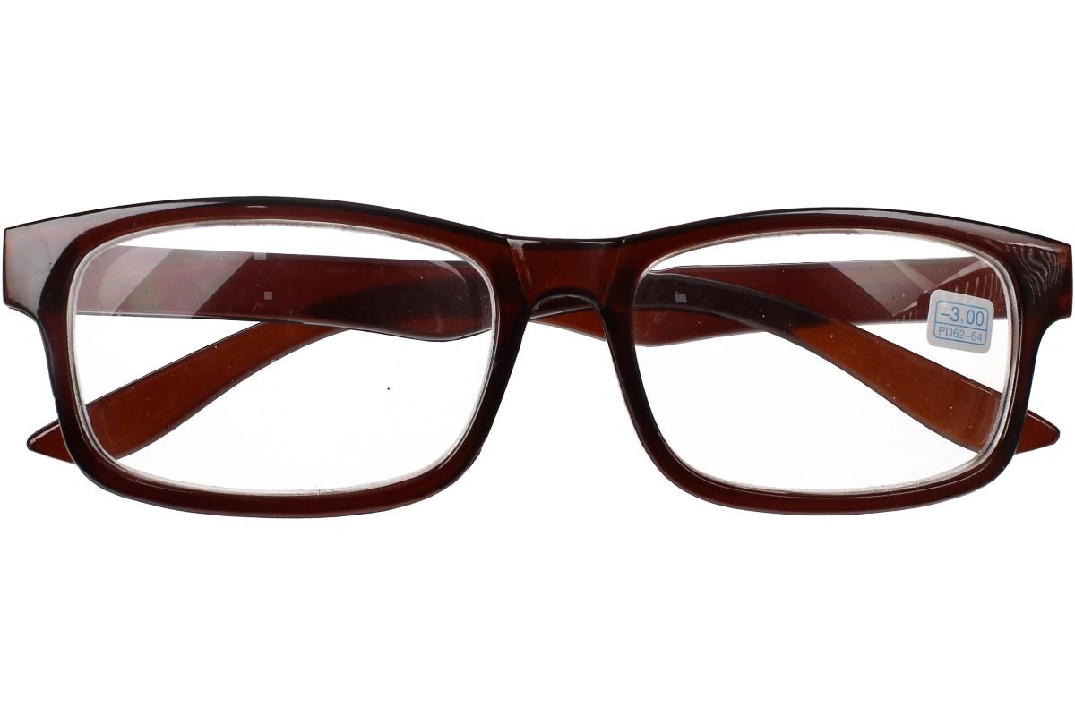 Dioptrické brýle pro krátkozrakost -3,00 hnědé 