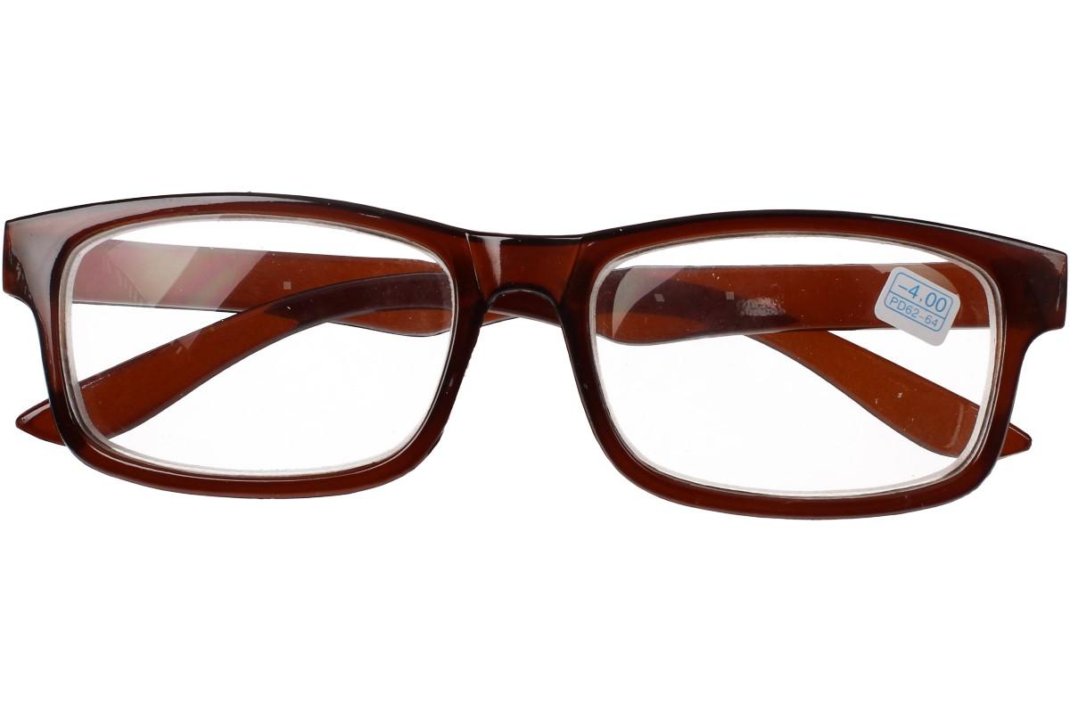 Dioptrické brýle pro krátkozrakost -4,00 hnědé 
