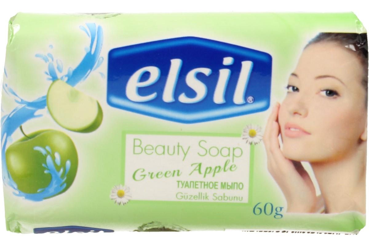 Tuhé mýdlo na obličej i tělo Elsil 60g green apple