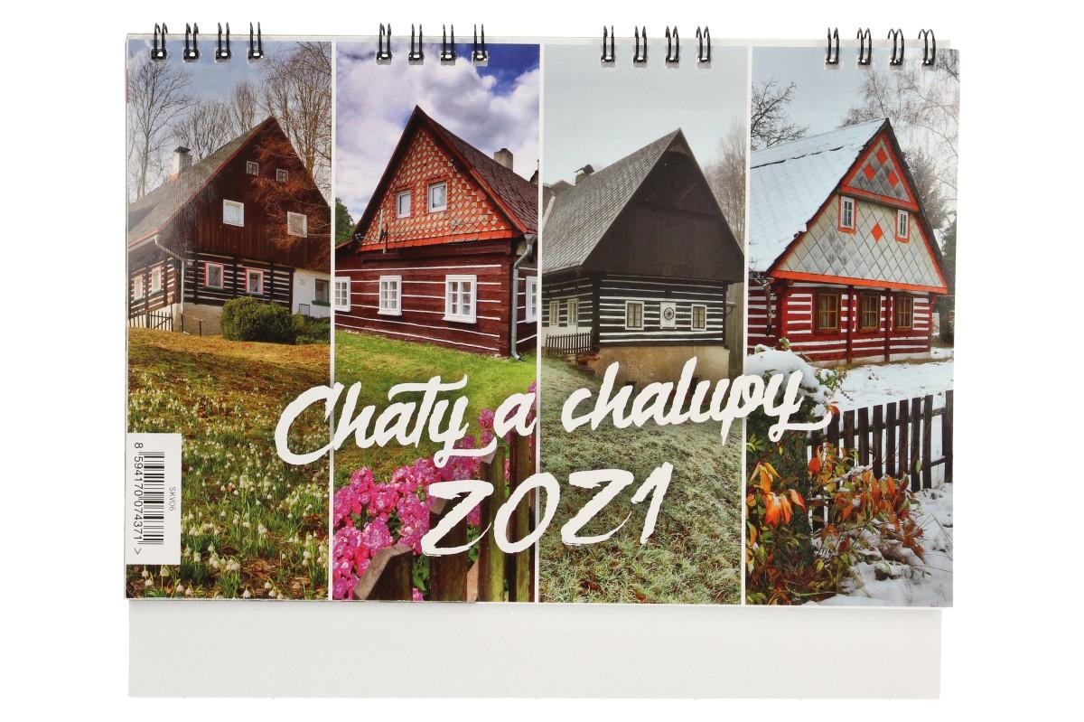 Kalendář 2021 Chaty a chalupy 22 x 18 cm