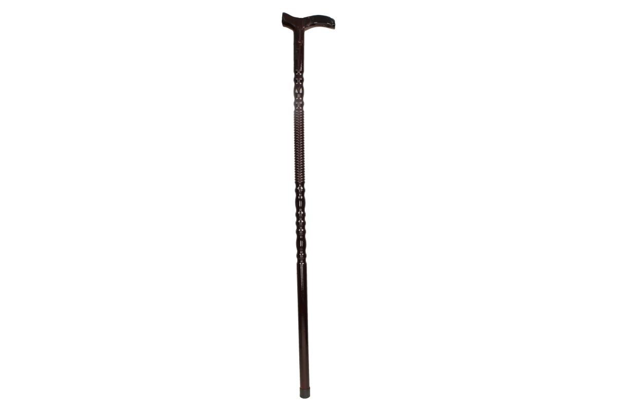 Tmavá dřevěná hůlka na chození 92 cm