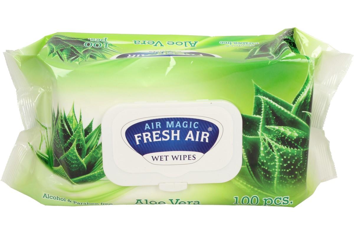 Fresh Air vlhčené ubrousky 100ks Aloe Vera